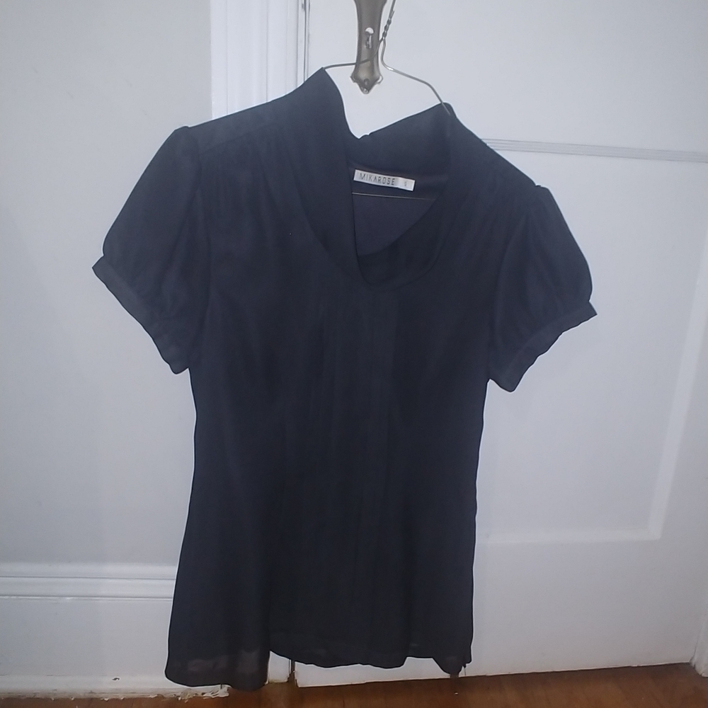 Mikarose dark gray top